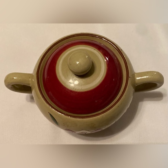 Stangl Pottery 'Magnolia' Lidded Sugar Bowl & Creamer Set Mid Century Modern - Picture 5 of 10